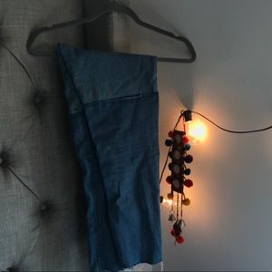 Two toned frayed edge h and m Jean